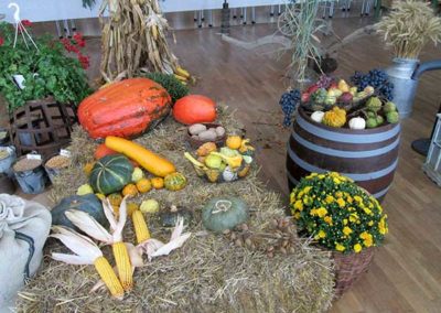 jesenná výstava v obci - expozícia družstva